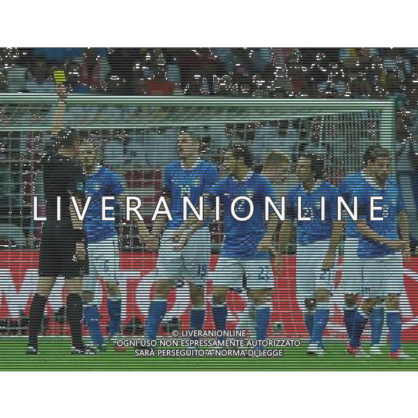 Campionati Europei UEFA 2012 Polonia/Ucraina Semifinale Varsavia (Polonia) - 28.06.2012 Germania-Italia Nella Foto:bonucci ammonito /Ph.Vitez-Ag. Aldo Liverani