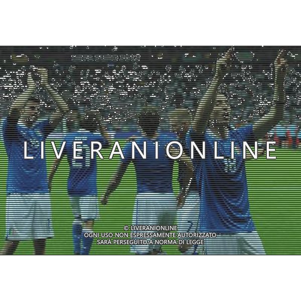 Campionati Europei UEFA 2012 Polonia/Ucraina Semifinale Varsavia (Polonia) - 28.06.2012 Germania-Italia Nella Foto:montolivo esultanza finale italia /Ph.Vitez-Ag. Aldo Liverani