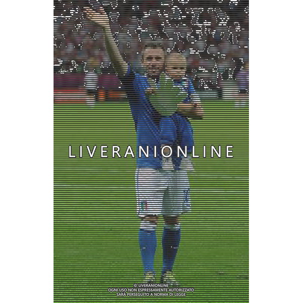 Campionati Europei UEFA 2012 Polonia/Ucraina Semifinale Varsavia (Polonia) - 28.06.2012 Germania-Italia Nella Foto:cassano esulta con il figlio /Ph.Vitez-Ag. Aldo Liverani