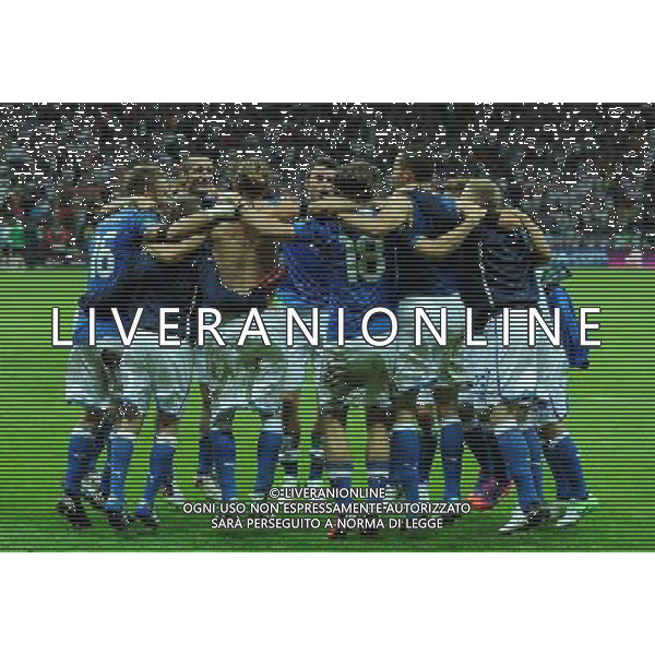 Campionati Europei UEFA 2012 Polonia/Ucraina Semifinale Varsavia (Polonia) - 28.06.2012 Germania-Italia Nella Foto:esultanza finale italia /Ph.Vitez-Ag. Aldo Liverani