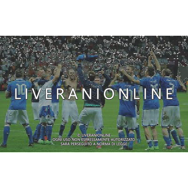 Campionati Europei UEFA 2012 Polonia/Ucraina Semifinale Varsavia (Polonia) - 28.06.2012 Germania-Italia Nella Foto:esultanza finale italia /Ph.Vitez-Ag. Aldo Liverani