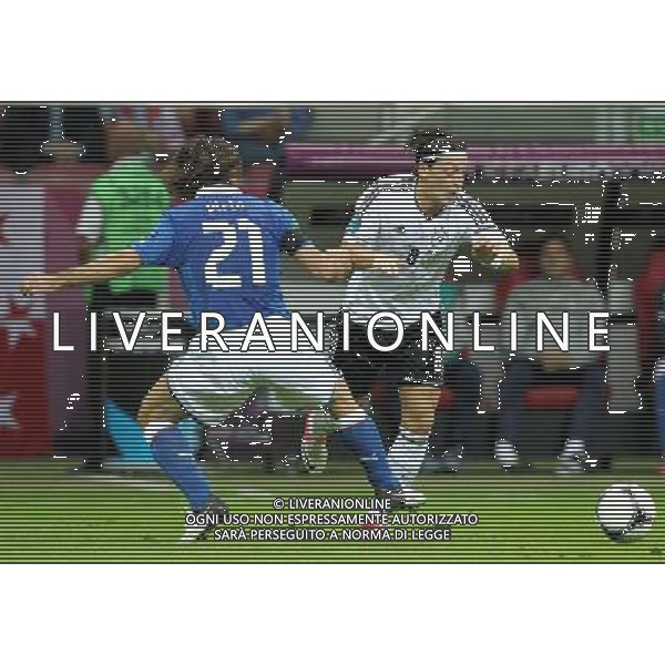 WARSZAWA 28/06/2012 STADION NARODOWY 2012 PILKA NOZNA EURO 2012 POLFINAL MECZ NIEMCY WLOCHY WARSAW NATIONAL STADIUM FOOTBALL EURO 2012 SEMI FINAL MATCH GERMANY ITALY N/Z (L) ANDREA PIRLO MESUT OZIL FOTO KAMIL KRASZEWSKI APPA --- Newspix.pl EUROPEI 2012 GERMANIA ITALIA AG ALDO LIVERANI SAS - ITALY ONLY - *** Local Caption *** www.newspix.pl mail us: info@newspix.pl call us: 0048 022 23 22 222 --- Polish Picture Agency by Ringier Axel Springer Poland