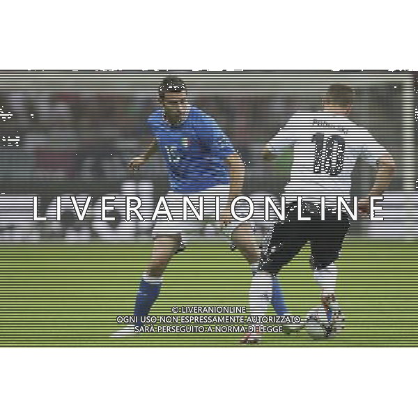 28.06.2012 WARSZAWA - STADION NARODOWY ( WARSAW POLAND NATIONAL STADIUM) PILKA NOZNA (FOOTBALL ) MISTRZOSTWA EUROPY W PILCE NOZNEJ UEFA EURO 2012 ( EUROPEAN CHAMPIONSHIPS UEFA EURO 2012 ) POLFINAL (SEMIFINAL) MECZ NIEMCY - WLOCHY ( GAME GERMANY - ITALY) NZ ADNREA BARZAGLI ( L) LUKAS PODOLSKI ( P) FOTO KATARZYNA PLEWCZYNSKA/CYFRASPORT --- Newspix.pl EUROPEI 2012 GERMANIA ITALIA AG ALDO LIVERANI SAS - ITALY ONLY - *** Local Caption *** www.newspix.pl mail us: info@newspix.pl call us: 0048 022 23 22 222 --- Polish Picture Agency by Ringier Axel Springer Poland