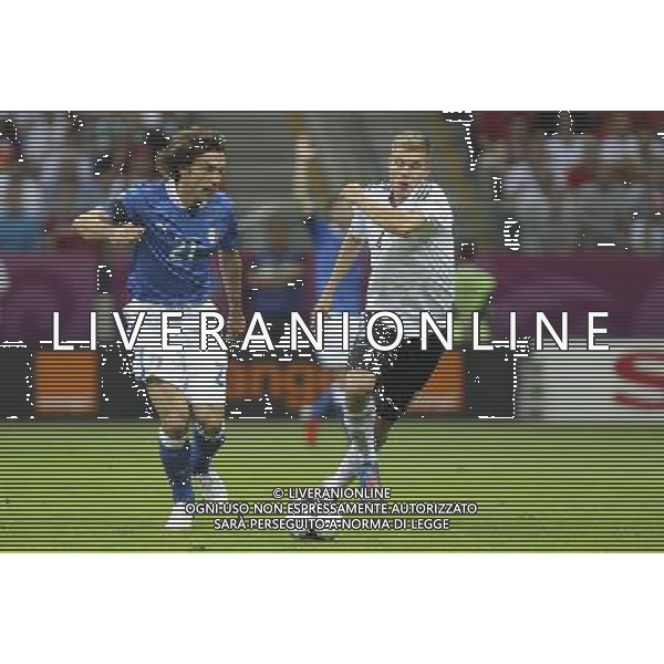 28.06.2012 WARSZAWA - STADION NARODOWY ( WARSAW POLAND NATIONAL STADIUM) PILKA NOZNA (FOOTBALL ) MISTRZOSTWA EUROPY W PILCE NOZNEJ UEFA EURO 2012 ( EUROPEAN CHAMPIONSHIPS UEFA EURO 2012 ) POLFINAL (SEMIFINAL) MECZ NIEMCY - WLOCHY ( GAME GERMANY - ITALY) NZ ANDREA PIRLO ( L) HOLGER BADSTUBER ( P) FOTO KATARZYNA PLEWCZYNSKA/CYFRASPORT --- Newspix.pl EUROPEI 2012 GERMANIA ITALIA AG ALDO LIVERANI SAS - ITALY ONLY - *** Local Caption *** www.newspix.pl mail us: info@newspix.pl call us: 0048 022 23 22 222 --- Polish Picture Agency by Ringier Axel Springer Poland