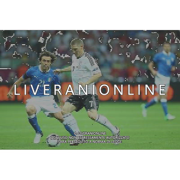 28.06.2012 WARSZAWA - STADION NARODOWY ( WARSZAWA POLAND NATIONAL STADIUM) PILKA NOZNA (FOOTBALL ) MISTRZOSTWA EUROPY W PILCE NOZNEJ UEFA EURO 2012 ( EUROPEAN CHAMPIONSHIPS UEFA EURO 2012 ) POLFINAL ( SEMI-FINALS ) MECZ NIEMCY - WLOCHY ( GAME GERMANY - ITALY ) NZ ANDREA PIRLO (L), BASTIAN SCHWEINSTEIGER (P) FOTO LUKASZ GROCHALA/CYFRASPORT --- Newspix.pl EUROPEI 2012 GERMANIA ITALIA AG ALDO LIVERANI SAS - ITALY ONLY - *** Local Caption *** www.newspix.pl mail us: info@newspix.pl call us: 0048 022 23 22 222 --- Polish Picture Agency by Ringier Axel Springer Poland