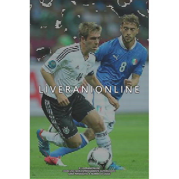 28.06.2012 WARSZAWA - STADION NARODOWY ( WARSZAWA POLAND NATIONAL STADIUM) PILKA NOZNA (FOOTBALL ) MISTRZOSTWA EUROPY W PILCE NOZNEJ UEFA EURO 2012 ( EUROPEAN CHAMPIONSHIPS UEFA EURO 2012 ) POLFINAL ( SEMI-FINALS ) MECZ NIEMCY - WLOCHY ( GAME GERMANY - ITALY ) NZ FILIP LAHM FOTO LUKASZ GROCHALA/CYFRASPORT --- Newspix.pl EUROPEI 2012 GERMANIA ITALIA AG ALDO LIVERANI SAS - ITALY ONLY - *** Local Caption *** www.newspix.pl mail us: info@newspix.pl call us: 0048 022 23 22 222 --- Polish Picture Agency by Ringier Axel Springer Poland