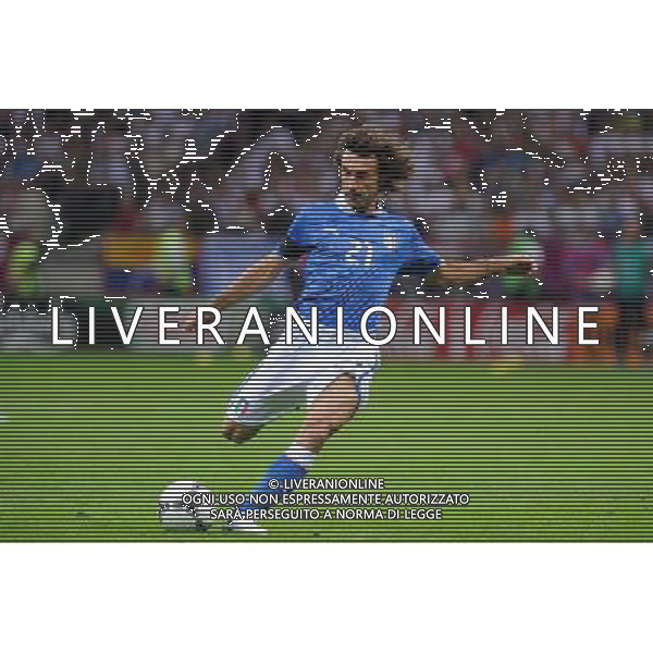28.06.2012 WARSZAWA (WARSAW) STADION NARODOWY (THE NATIONAL STADIUM) PILKA NOZNA (SOCCER) MISTRZOSTWA EURO 2012 POLSKA UKRAINA (UEFA EURO 2012 POLAND UKRAINE) POLFINAL (SEMIFINAL) MECZ NIEMCY - WLOCHY (GERMANY - ITALY DEUTSCHLAND - ITALY) N/Z ANDREA PIRLO SYLWETKA STRZELA FOT RAFAL OLEKSIEWICZ / PRESSFOCUS NEWSPIXPL --- Newspix.pl EUROPEI 2012 GERMANIA ITALIA AG ALDO LIVERANI SAS - ITALY ONLY - *** Local Caption *** www.newspix.pl mail us: info@newspix.pl call us: 0048 022 23 22 222 --- Polish Picture Agency by Ringier Axel Springer Poland