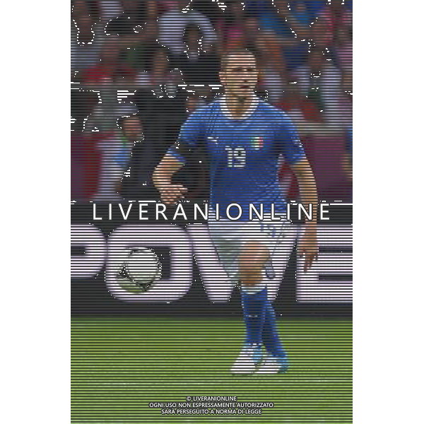 28.06.2012 WARSZAWA (WARSAW) STADION NARODOWY (THE NATIONAL STADIUM) PILKA NOZNA (SOCCER) MISTRZOSTWA EURO 2012 POLSKA UKRAINA (UEFA EURO 2012 POLAND UKRAINE) POLFINAL (SEMIFINAL) MECZ NIEMCY - WLOCHY (GERMANY - ITALY DEUTSCHLAND - ITALY) N/Z LEONARDO BONUCCI SYLWETKA FOT RAFAL OLEKSIEWICZ / PRESSFOCUS NEWSPIXPL --- Newspix.pl EUROPEI 2012 GERMANIA ITALIA AG ALDO LIVERANI SAS - ITALY ONLY - *** Local Caption *** www.newspix.pl mail us: info@newspix.pl call us: 0048 022 23 22 222 --- Polish Picture Agency by Ringier Axel Springer Poland