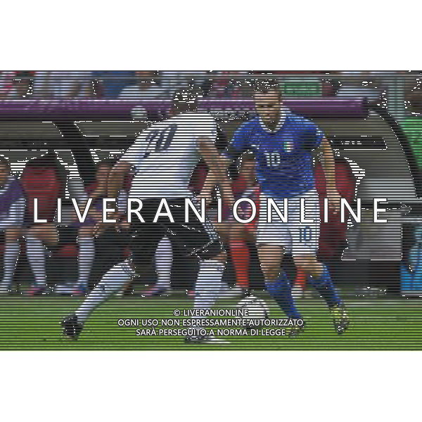 28.06.2012 WARSZAWA (WARSAW) STADION NARODOWY (THE NATIONAL STADIUM) PILKA NOZNA (SOCCER) MISTRZOSTWA EURO 2012 POLSKA UKRAINA (UEFA EURO 2012 POLAND UKRAINE) POLFINAL (SEMIFINAL) MECZ NIEMCY - WLOCHY (GERMANY - ITALY DEUTSCHLAND - ITALY) N/Z ANTONIO CASSANO FOT RAFAL OLEKSIEWICZ / PRESSFOCUS NEWSPIXPL --- Newspix.pl EUROPEI 2012 GERMANIA ITALIA AG ALDO LIVERANI SAS - ITALY ONLY - *** Local Caption *** www.newspix.pl mail us: info@newspix.pl call us: 0048 022 23 22 222 --- Polish Picture Agency by Ringier Axel Springer Poland