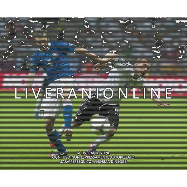 WARSZAWA 28- 06- 2012 STADION NARODOWY PRZY AL KSIECIA J PONIATOWSKIEGO 1 ARENA EURO 2012 MECZ NR 30 POLFINAL EURO 2012 NIEMCY v WLOCHY NZ FEDERICO BALZARETTI - LUKASZ PODOLSKI FOT KRYSTYNA PACZKOWSKA/NEWSPIX.PL NATIONAL STADIUM WARSAW AT AL KSIECIA J PONIATOWSKIEGO 1 MATCH 30 OF EURO 2012 SEMI FINAL GERMANY v ITALY --- Newspix.pl EUROPEI 2012 GERMANIA ITALIA AG ALDO LIVERANI SAS - ITALY ONLY - *** Local Caption *** www.newspix.pl mail us: info@newspix.pl call us: 0048 022 23 22 222 --- Polish Picture Agency by Ringier Axel Springer Poland