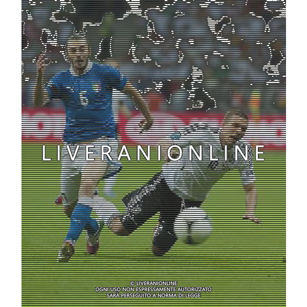WARSZAWA 28- 06- 2012 STADION NARODOWY PRZY AL KSIECIA J PONIATOWSKIEGO 1 ARENA EURO 2012 MECZ NR 30 POLFINAL EURO 2012 NIEMCY v WLOCHY NZ FEDERICO BALZARETTI - LUKASZ PODOLSKI FOT KRYSTYNA PACZKOWSKA/NEWSPIX.PL NATIONAL STADIUM WARSAW AT AL KSIECIA J PONIATOWSKIEGO 1 MATCH 30 OF EURO 2012 SEMI FINAL GERMANY v ITALY --- Newspix.pl EUROPEI 2012 GERMANIA ITALIA AG ALDO LIVERANI SAS - ITALY ONLY - *** Local Caption *** www.newspix.pl mail us: info@newspix.pl call us: 0048 022 23 22 222 --- Polish Picture Agency by Ringier Axel Springer Poland