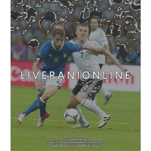 WARSZAWA 28- 06- 2012 STADION NARODOWY PRZY AL KSIECIA J PONIATOWSKIEGO 1 ARENA EURO 2012 MECZ NR 30 POLFINAL EURO 2012 NIEMCY v WLOCHY NZ CLAUDIO - BASTIAN SCHWEINSTEIGER FOT KRYSTYNA PACZKOWSKA/NEWSPIX.PL NATIONAL STADIUM WARSAW AT AL KSIECIA J PONIATOWSKIEGO 1 MATCH 30 OF EURO 2012 SEMI FINAL GERMANY v ITALY --- Newspix.pl EUROPEI 2012 GERMANIA ITALIA AG ALDO LIVERANI SAS - ITALY ONLY - *** Local Caption *** www.newspix.pl mail us: info@newspix.pl call us: 0048 022 23 22 222 --- Polish Picture Agency by Ringier Axel Springer Poland