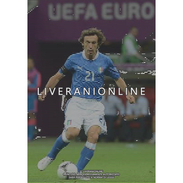 (120629) -- WARSAW, June 29, 2012 () -- Andrea Pirlo of Italy runs with the ball during the semifinal match between Germany and Italy at the Euro 2012 football championships in Warsaw, Poland, June 28, 2012. (/Ma Ning) (jyc) PHOTOSHOT/AG ALDO LIVERANI SAS - ITALY ONLY -