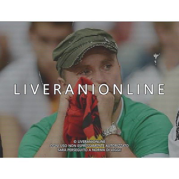 (120629) -- WARSAW, June 29, 2012 () -- a fan of Germany reacts after the semifinal match between Germany and Italy at the Euro 2012 football championships in Warsaw, Poland, June 28, 2012. Italy won 2-1 to enter the final. (/Ma Ning) (jyc) PHOTOSHOT/AG ALDO LIVERANI SAS - ITALY ONLY -