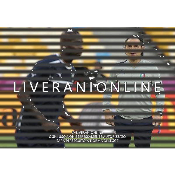 Campionati Europei UEFA 2012 Polonia/Ucraina Finale Kiev (Ucraina) - 30.06.2012 Allenamento Italia Nella Foto:prandelli balotelli /Ph.Vitez-Ag. Aldo Liverani