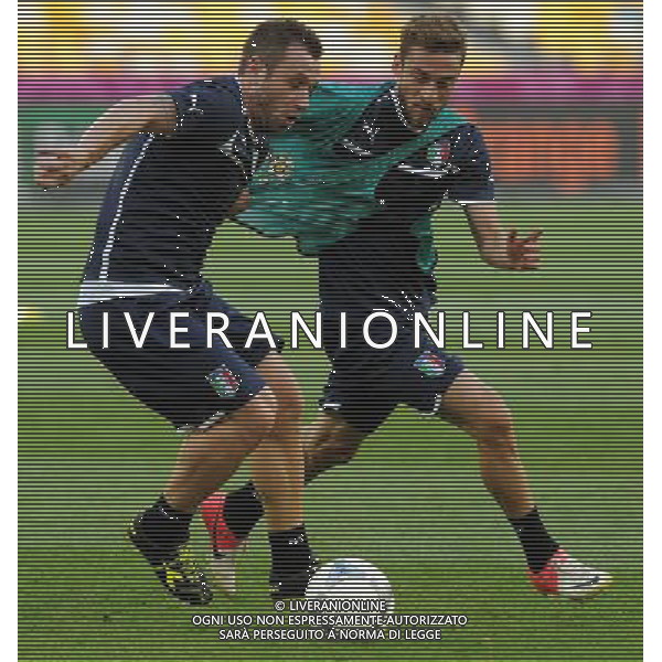 Campionati Europei UEFA 2012 Polonia/Ucraina Finale Kiev (Ucraina) - 30.06.2012 Allenamento Italia Nella Foto:cassano marchisio /Ph.Vitez-Ag. Aldo Liverani