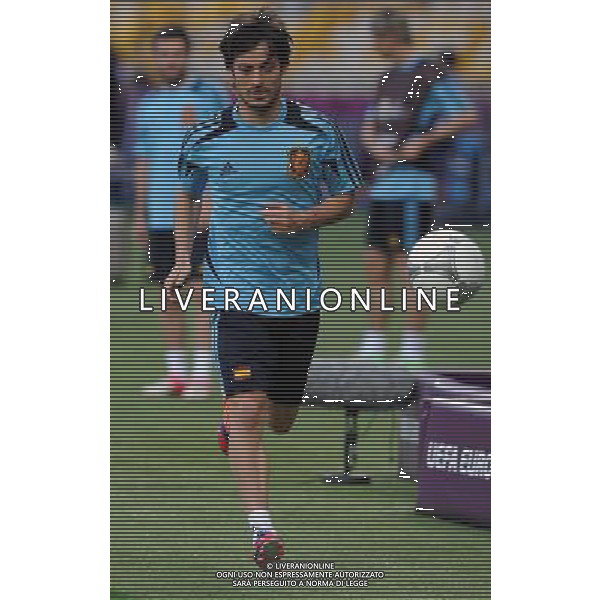 Campionati Europei UEFA 2012 Polonia/Ucraina Finale Kiev (Ucraina) - 30.06.2012 Allenamento Spagna Nella Foto:silva /Ph.Vitez-Ag. Aldo Liverani