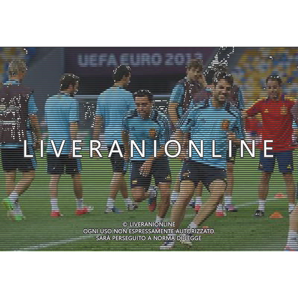 30.06.2012, KIJOW, PILKA NOZNA, FOOTBALL, MISTRZOSTWA EUROPY W PILCE NOZNEJ, EURO 2012, FOOTBALL EUROPEAN CHAMPIONSHIP, TRENING REPREZENTACJI HISZPANII, FOT. TOMASZ JASTRZEBOWSKI / FOTO OLIMPIK/NEWSPIX.PL --- Newspix.pl SPAIN NATIONAL TEAM TRAINIG IN KIEV AG ALDO LIVERANI S A S ONLY ITALY *** Local Caption *** www.newspix.pl mail us: info@newspix.pl call us: 0048 022 23 22 222 --- Polish Picture Agency by Ringier Axel Springer Poland