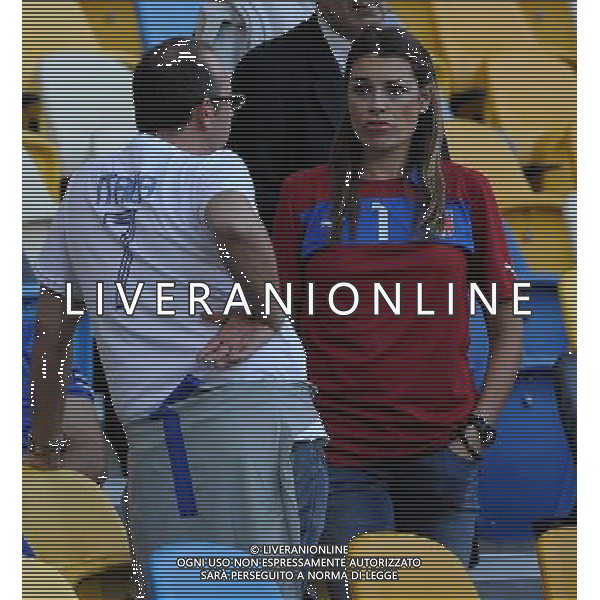 Campionati Europei UEFA 2012 Polonia/Ucraina Finale Kiev (Ucraina) - 01.07.2012 Spagna-Italia Nella Foto:seredova /Ph.Vitez-Ag. Aldo Liverani