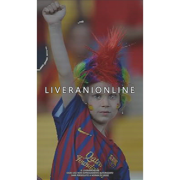 Campionati Europei UEFA 2012 Polonia/Ucraina Finale Kiev (Ucraina) - 01.07.2012 Spagna-Italia Nella Foto:tifosi spagna /Ph.Vitez-Ag. Aldo Liverani