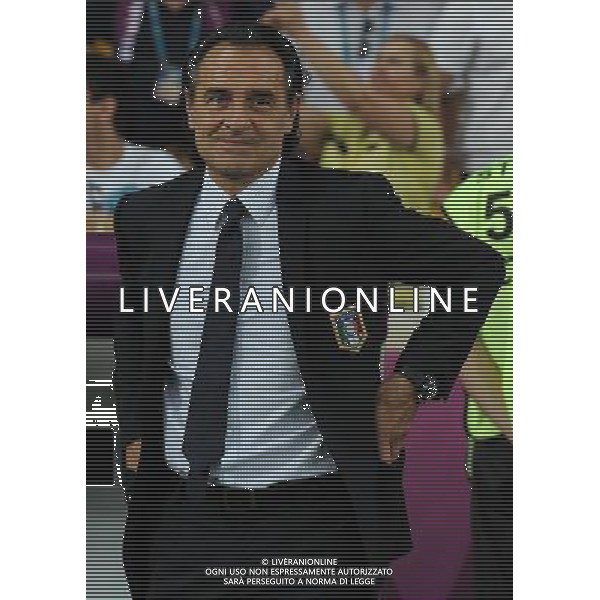 Campionati Europei UEFA 2012 Polonia/Ucraina Finale Kiev (Ucraina) - 01.07.2012 Spagna-Italia Nella Foto:prandelli /Ph.Vitez-Ag. Aldo Liverani