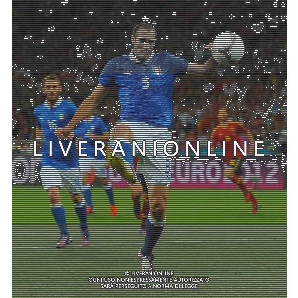 Campionati Europei UEFA 2012 Polonia/Ucraina Finale Kiev (Ucraina) - 01.07.2012 Spagna-Italia Nella Foto:chiellini /Ph.Vitez-Ag. Aldo Liverani