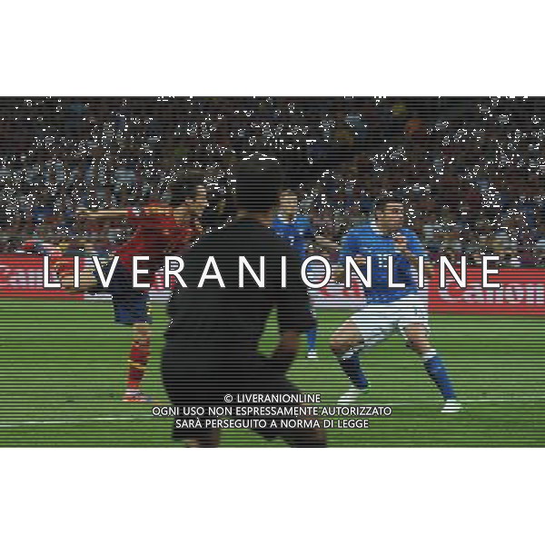 Campionati Europei UEFA 2012 Polonia/Ucraina Finale Kiev (Ucraina) - 01.07.2012 Spagna-Italia Nella Foto:silva gol /Ph.Vitez-Ag. Aldo Liverani