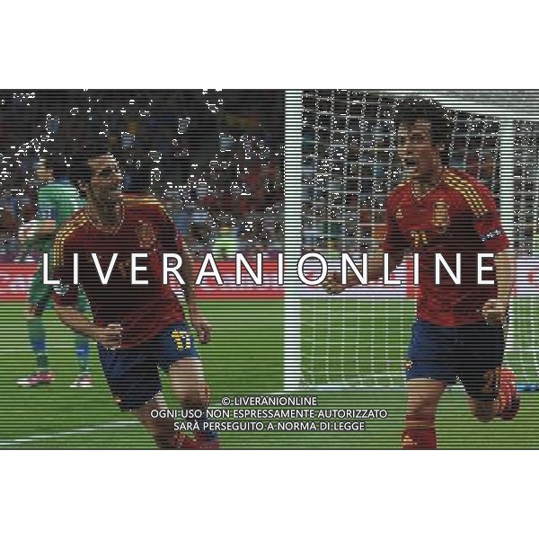 Campionati Europei UEFA 2012 Polonia/Ucraina Finale Kiev (Ucraina) - 01.07.2012 Spagna-Italia Nella Foto:silva esulta /Ph.Vitez-Ag. Aldo Liverani