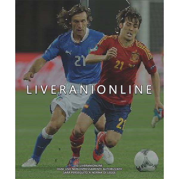 Campionati Europei UEFA 2012 Polonia/Ucraina Finale Kiev (Ucraina) - 01.07.2012 Spagna-Italia Nella Foto:silva pirlo /Ph.Vitez-Ag. Aldo Liverani