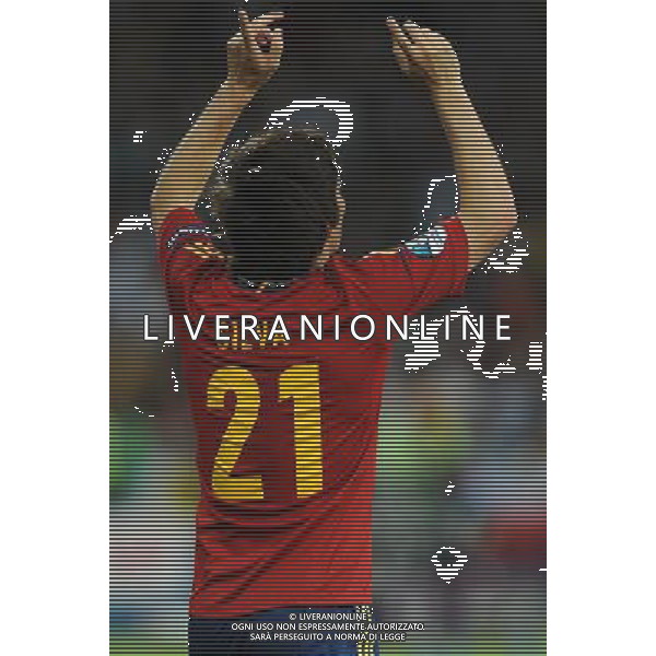 Campionati Europei UEFA 2012 Polonia/Ucraina Finale Kiev (Ucraina) - 01.07.2012 Spagna-Italia Nella Foto:silva esulta /Ph.Vitez-Ag. Aldo Liverani