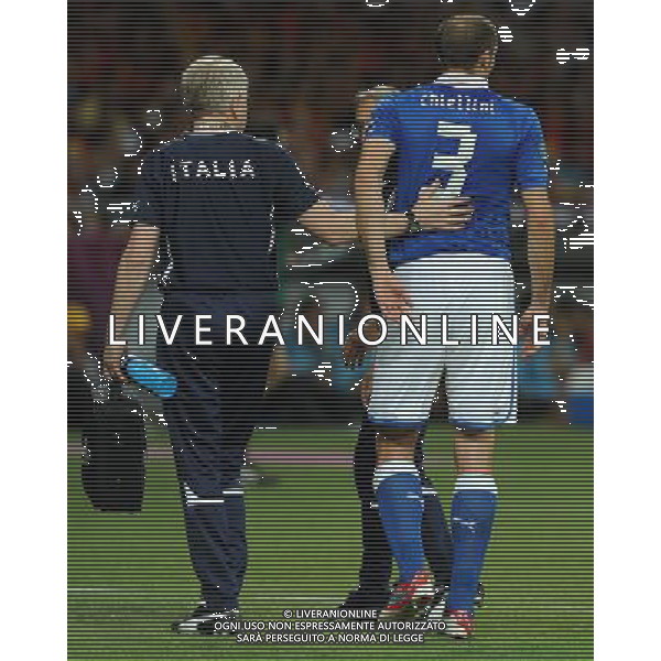 Campionati Europei UEFA 2012 Polonia/Ucraina Finale Kiev (Ucraina) - 01.07.2012 Spagna-Italia Nella Foto:infortunio chiellini /Ph.Vitez-Ag. Aldo Liverani