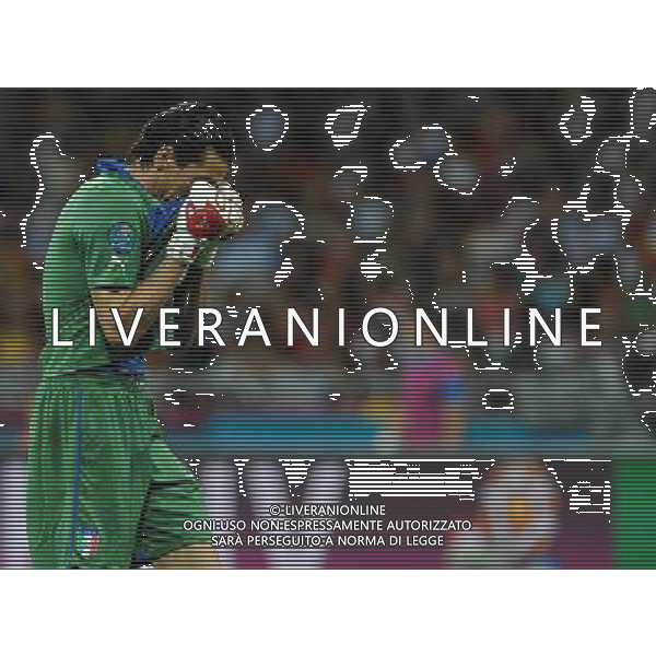 Campionati Europei UEFA 2012 Polonia/Ucraina Finale Kiev (Ucraina) - 01.07.2012 Spagna-Italia Nella Foto:delusione buffon /Ph.Vitez-Ag. Aldo Liverani