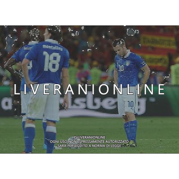 Campionati Europei UEFA 2012 Polonia/Ucraina Finale Kiev (Ucraina) - 01.07.2012 Spagna-Italia Nella Foto:delusione cassano /Ph.Vitez-Ag. Aldo Liverani