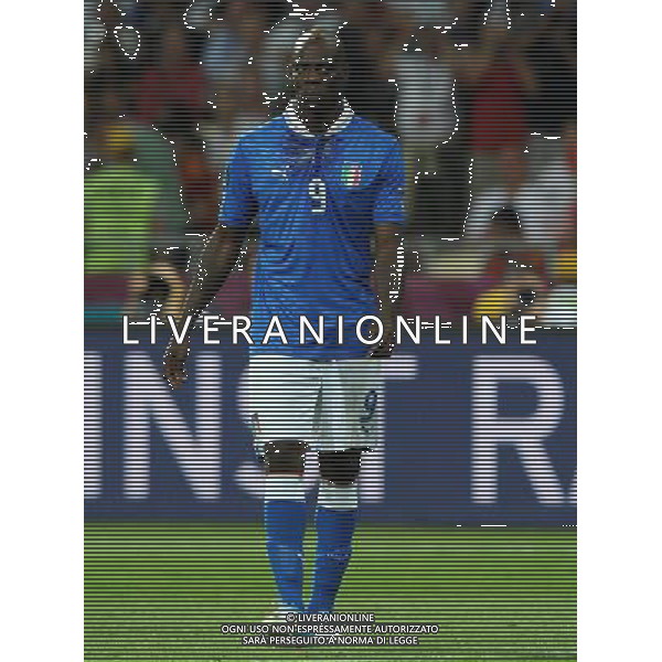 Campionati Europei UEFA 2012 Polonia/Ucraina Finale Kiev (Ucraina) - 01.07.2012 Spagna-Italia Nella Foto:balotelli /Ph.Vitez-Ag. Aldo Liverani