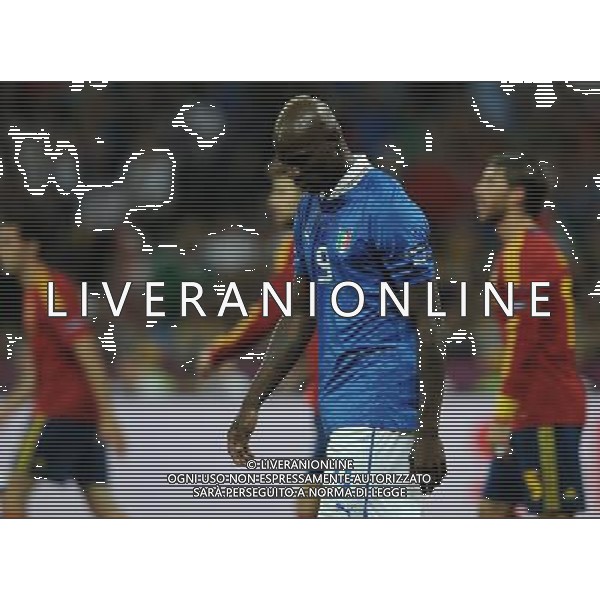 Campionati Europei UEFA 2012 Polonia/Ucraina Finale Kiev (Ucraina) - 01.07.2012 Spagna-Italia Nella Foto:delusione balotelli /Ph.Vitez-Ag. Aldo Liverani