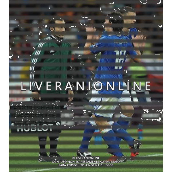 Campionati Europei UEFA 2012 Polonia/Ucraina Finale Kiev (Ucraina) - 01.07.2012 Spagna-Italia Nella Foto:sostituzione montolivo thiago motta /Ph.Vitez-Ag. Aldo Liverani