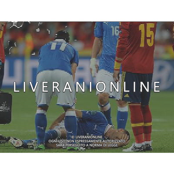 Campionati Europei UEFA 2012 Polonia/Ucraina Finale Kiev (Ucraina) - 01.07.2012 Spagna-Italia Nella Foto:infortunio thiago motta /Ph.Vitez-Ag. Aldo Liverani