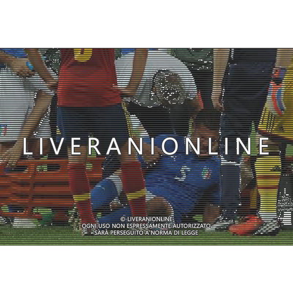 Campionati Europei UEFA 2012 Polonia/Ucraina Finale Kiev (Ucraina) - 01.07.2012 Spagna-Italia Nella Foto:infortunio thiago motta /Ph.Vitez-Ag. Aldo Liverani