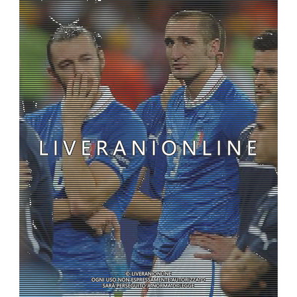 Campionati Europei UEFA 2012 Polonia/Ucraina Finale Kiev (Ucraina) - 01.07.2012 Spagna-Italia Nella Foto:lacrime chiellini /Ph.Vitez-Ag. Aldo Liverani