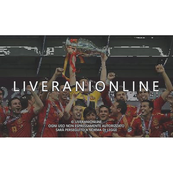 Campionati Europei UEFA 2012 Polonia/Ucraina Finale Kiev (Ucraina) - 01.07.2012 Spagna-Italia Nella Foto:casillas alza la coppa /Ph.Vitez-Ag. Aldo Liverani