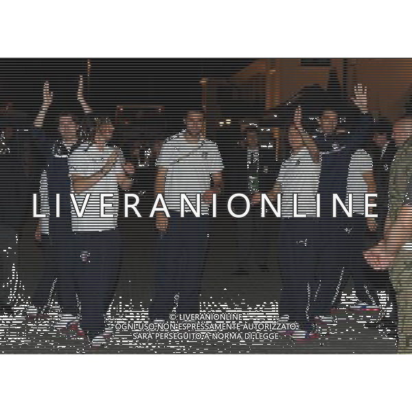 02 07 2012 WIELICZKA POLAND POLSKA RETURN AFTER ITALIAN ITALY ITALIA NATIONAL TEAM MATCH WITH ESPANOL PILKARZE REPREZENTACJI WLOCH WROCILI DO WIELICZKI PO PRZEGRANYM MECZU Z HISZPANIA W FINALE EURO 2012 NZ FEDERICO BALZARETTI GIANLUIGI BUFFON FOT TOMASZ JAGODZINSKI/JAKUB GRUCA/KRAKFOTO/NEWSPIX.PL --- Newspix.pl /AG ALDO LIVERANI SAS RITORNO DELLA NAZIONALE DI CALCIO DELL\'ITALIA DOPO LA FINALE DEGLI EUROPEI CONTRO LA SPAGNA -ITALY ONLY- *** Local Caption *** .