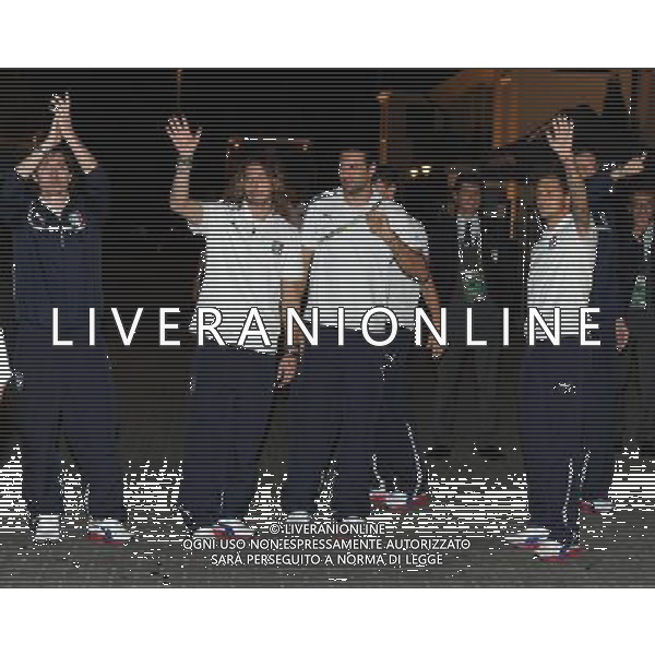 02 07 2012 WIELICZKA POLAND POLSKA RETURN AFTER ITALIAN ITALY ITALIA NATIONAL TEAM MATCH WITH ESPANOL PILKARZE REPREZENTACJI WLOCH WROCILI DO WIELICZKI PO PRZEGRANYM MECZU Z HISZPANIA W FINALE EURO 2012 NZ FEDERICO BALZARETTI GIANLUIGI BUFFON FOT TOMASZ JAGODZINSKI/JAKUB GRUCA/KRAKFOTO/NEWSPIX.PL --- Newspix.pl /AG ALDO LIVERANI SAS RITORNO DELLA NAZIONALE DI CALCIO DELL\'ITALIA DOPO LA FINALE DEGLI EUROPEI CONTRO LA SPAGNA -ITALY ONLY- *** Local Caption *** .