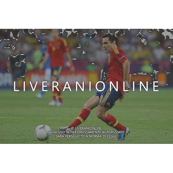 01.07.2012, KIJOW, PILKA NOZNA, FOOTBALL, MISTRZOSTWA EUROPY W PILCE NOZNEJ, EURO 2012, FOOTBALL EUROPEAN CHAMPIONSHIP,FINAL, HISZPANIA - WLOCHY, SPAIN - ITALY, XAVI HERNANDEZ (ESP), ASYSTA PRZY BRAMCE, FOT. TOMASZ JASTRZEBOWSKI / FOTO OLIMPIK/NEWSPIX.PL --- Newspix.pl SPAGNA ITALIA FINALE EUROPEI 2012 - AG ALDO LIVERANI SAS - ITALY ONLY - *** Local Caption *** .