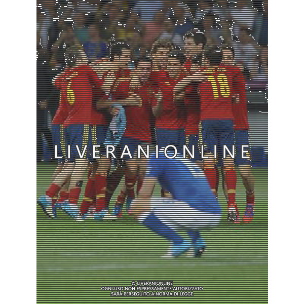 01.07.2012, KIJOW, PILKA NOZNA, FOOTBALL, MISTRZOSTWA EUROPY W PILCE NOZNEJ, EURO 2012, FOOTBALL EUROPEAN CHAMPIONSHIP,FINAL, HISZPANIA - WLOCHY, SPAIN - ITALY, RADOSC HISZPANOW PO ZWYCIESTWIE, LEONARDO BONUCCI (ITA), FOT. TOMASZ JASTRZEBOWSKI / FOTO OLIMPIK/NEWSPIX.PL --- Newspix.pl SPAGNA ITALIA FINALE EUROPEI 2012 - AG ALDO LIVERANI SAS - ITALY ONLY - *** Local Caption *** .