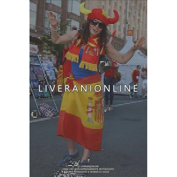 01.07.2012, KIJOW, PILKA NOZNA, FOOTBALL, MISTRZOSTWA EUROPY W PILCE NOZNEJ, EURO 2012, FOOTBALL EUROPEAN CHAMPIONSHIP,FINAL, HISZPANIA - WLOCHY, SPAIN - ITALY, FANKA HISZPANII, FOT. TOMASZ JASTRZEBOWSKI / FOTO OLIMPIK/NEWSPIX.PL --- Newspix.pl SPAGNA ITALIA FINALE EUROPEI 2012 - AG ALDO LIVERANI SAS - ITALY ONLY - *** Local Caption *** .