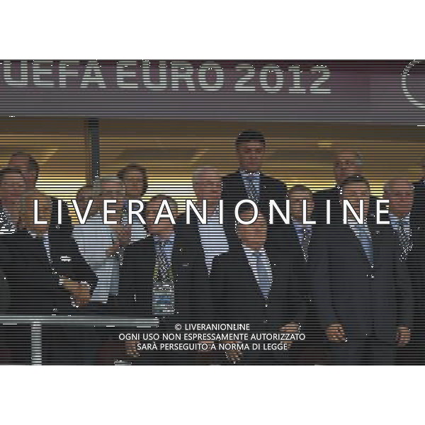 01.07.2012, KIJOW, PILKA NOZNA, FOOTBALL, MISTRZOSTWA EUROPY W PILCE NOZNEJ, EURO 2012, FOOTBALL EUROPEAN CHAMPIONSHIP,FINAL, HISZPANIA - WLOCHY, SPAIN - ITALY, PREZYDENT FIFA SEPP BLATTER, PREZYDENT UKRAINY WIKTOR JANUKOWYCZ, FOT. TOMASZ JASTRZEBOWSKI / FOTO OLIMPIK/NEWSPIX.PL --- Newspix.pl SPAGNA ITALIA FINALE EUROPEI 2012 - AG ALDO LIVERANI SAS - ITALY ONLY - *** Local Caption *** .