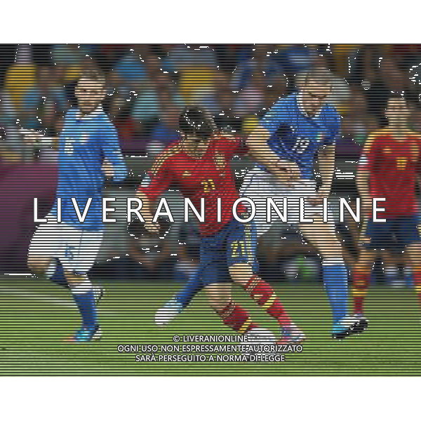 KIJOW STADION OLIMPIJSKI 01.07.2012 EURO 2012 PILKA NOZNA FINAL MISTRZOSTW EUROPY HISZPANIA WLOCHY NZ DAVID SILVA SPA LEONARDO BONUCCI ITA FOT MICHAL NOWAK / NEWSPIX.PL KYIV OLYMPIC STADIUM 01.07.2012 FOOTBALL SOCCER EURO 2012 FINAL OF UEFA EUROPEAN FOOTBALL CHAMPIONSHIP SPAIN - ITALY DAVID SILVA SPA LEONARDO BONUCCI ITA MICHAL NOWAK / NEWSPIX.PL --- Newspix.pl SPAGNA ITALIA FINALE EUROPEI 2012 - AG ALDO LIVERANI SAS - ITALY ONLY - *** Local Caption *** .