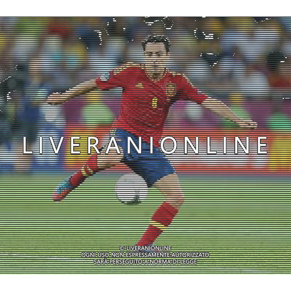 KIJOW STADION OLIMPIJSKI 01.07.2012 EURO 2012 PILKA NOZNA FINAL MISTRZOSTW EUROPY HISZPANIA WLOCHY NZ XAVI HERNANDEZ SPA FOT MICHAL NOWAK / NEWSPIX.PL KYIV OLYMPIC STADIUM 01.07.2012 FOOTBALL SOCCER EURO 2012 FINAL OF UEFA EUROPEAN FOOTBALL CHAMPIONSHIP SPAIN - ITALY XAVI HERNANDEZ SPA MICHAL NOWAK / NEWSPIX.PL SPAGNA ITALIA FINALE EUROPEI 2012 - AG ALDO LIVERANI SAS - ITALY ONLY - *** Local Caption *** .