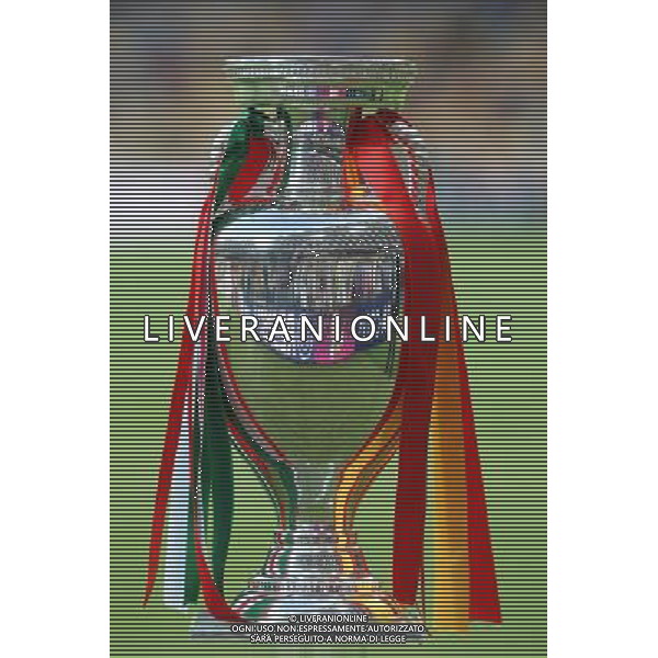 KIJOW 01.07.2012 MECZ MISTRZOSTWA EUROPY 2012 FINAL: HISZPANIA - WLOCHY --- UEFA EURO 2012 CHAMPIONSHIP FINAL MATCH IN KIEV: SPAIN - ITALY TROFEUM --- TROPHY FOT. PIOTR KUCZA/NEWSPIX.PL --- Newspix.pl SPAGNA ITALIA FINALE EUROPEI 2012 - AG ALDO LIVERANI SAS - ITALY ONLY - *** Local Caption *** .