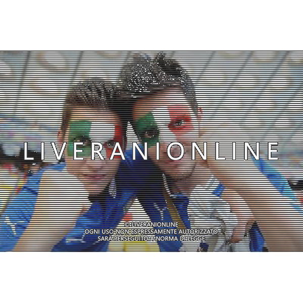 01.07.2012 KIJOW - STADION OLIMPIJSKI ( KYIV OLYMPIC STADIUM ) PILKA NOZNA ( FOOTBALL ) MISTRZOSTWA EUROPY W PILCE NOZNEJ UEFA EURO 2012 ( EUROPEAN CHAMPIONSHIPS UEFA EURO 2012 ) FINAL EURO 2012 ( FINAL EURO 2012 ) MECZ HISZPANIA - WLOCHY ( GAME SPAIN - ITALY ) NZ KIBICE WLOCHY FOTO MICHAL STANCZYK / CYFRASPORT/NEWSPIX.PL --- Newspix.pl SPAGNA ITALIA FINALE EUROPEI 2012 - AG ALDO LIVERANI SAS - ITALY ONLY - *** Local Caption *** .